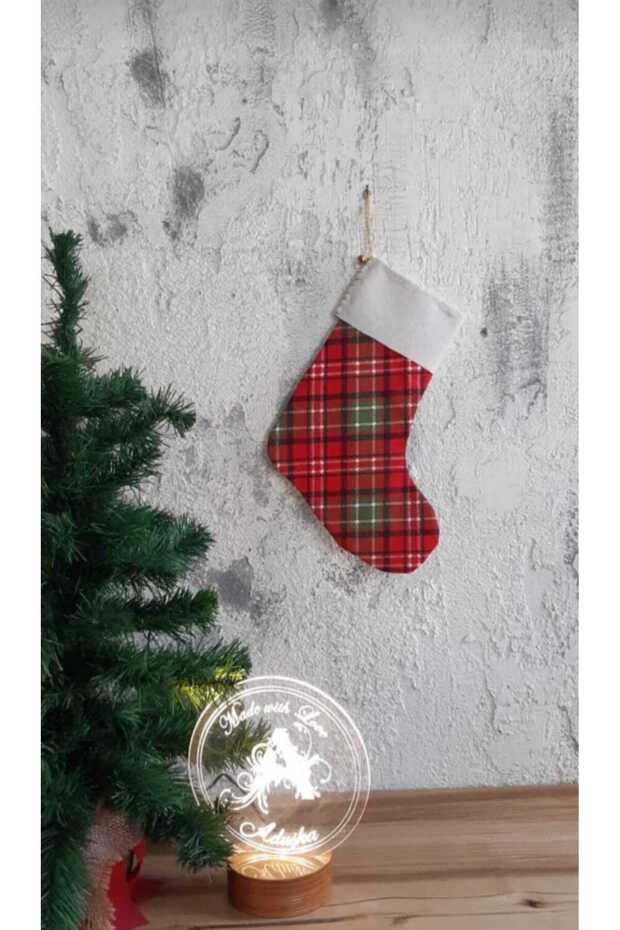 Home New Year Stocking Accessory (Plaid)