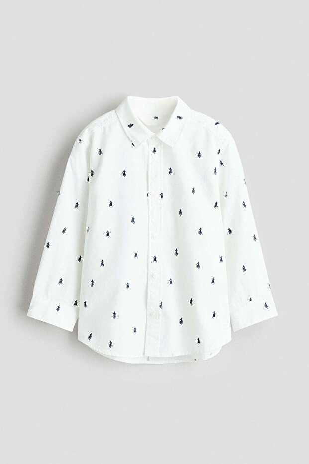 Patterned cotton shirt - 1