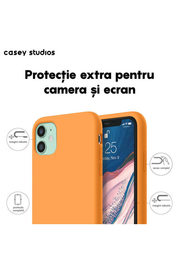 iPhone 11 Silicone Case, with Microfiber, Slim, Protective, Raised Edges, Nectarines - 6