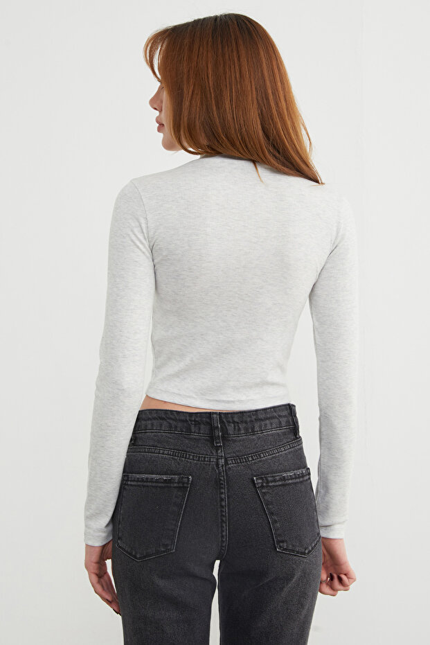 قميص قصير بياقة نصفية أساسية - 5