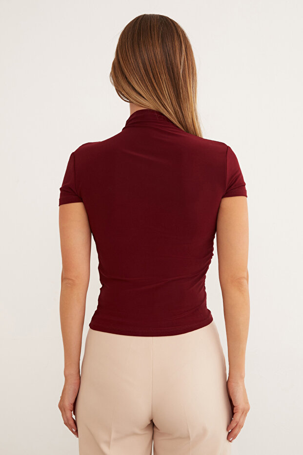 Drapeli Dik Yaka Bluz - 4