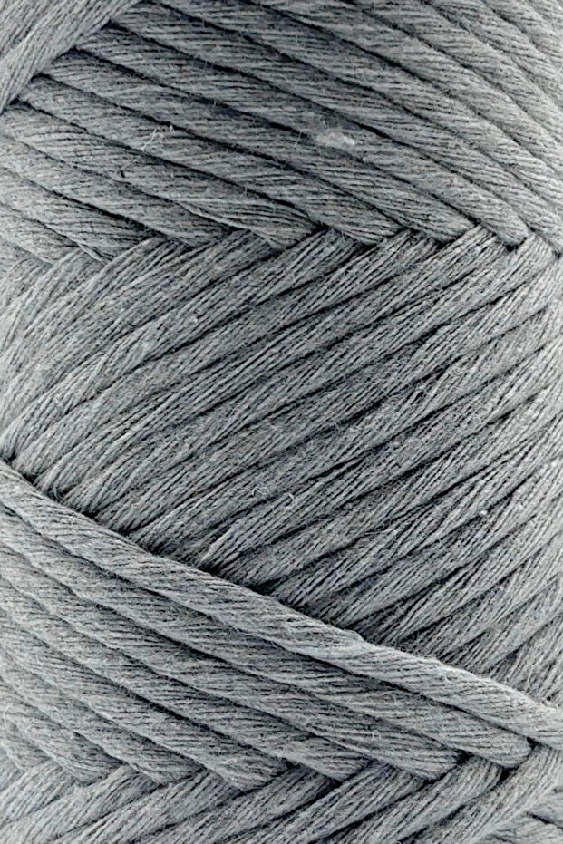 Taranan Makrome İpi 3mm Taranabilir Pamuk Makrome İpi Makrame İpi Açık Gri - 2