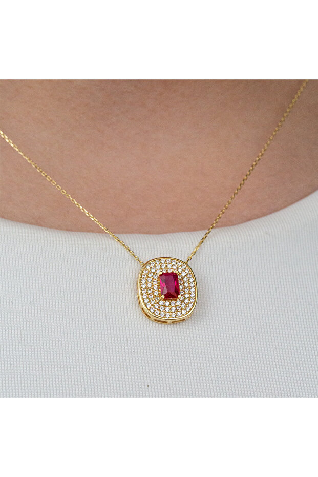 Renkli Taşlı Kolye - 3