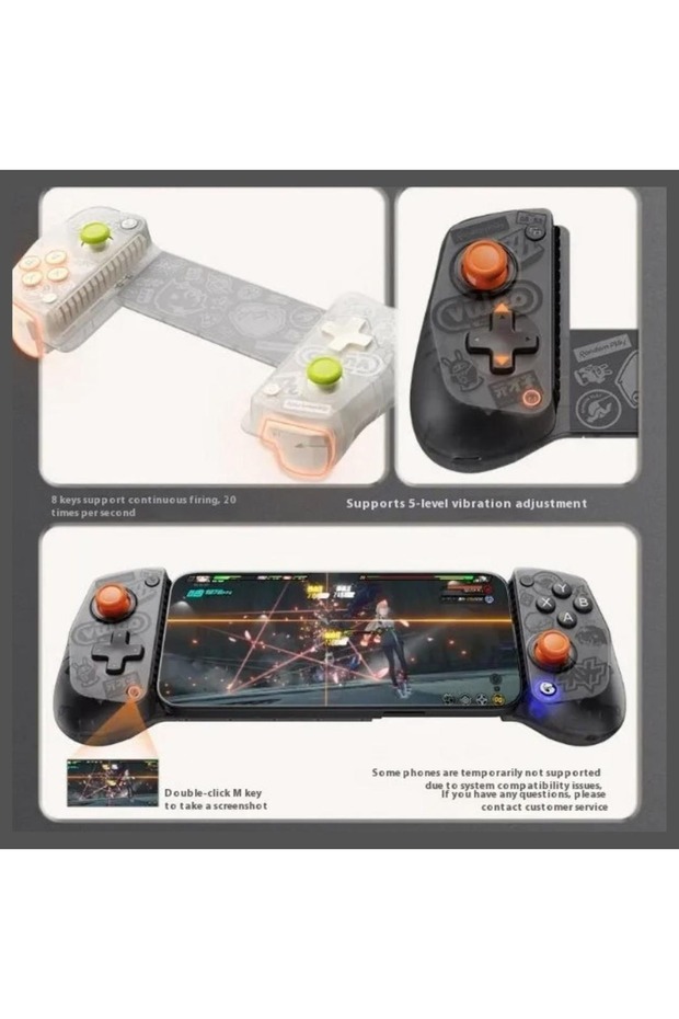 X5s Zenless Zone Zero ZZZ Beyaz Wireless Mobile Game Controller Switch 2 ,ios, Android - 4
