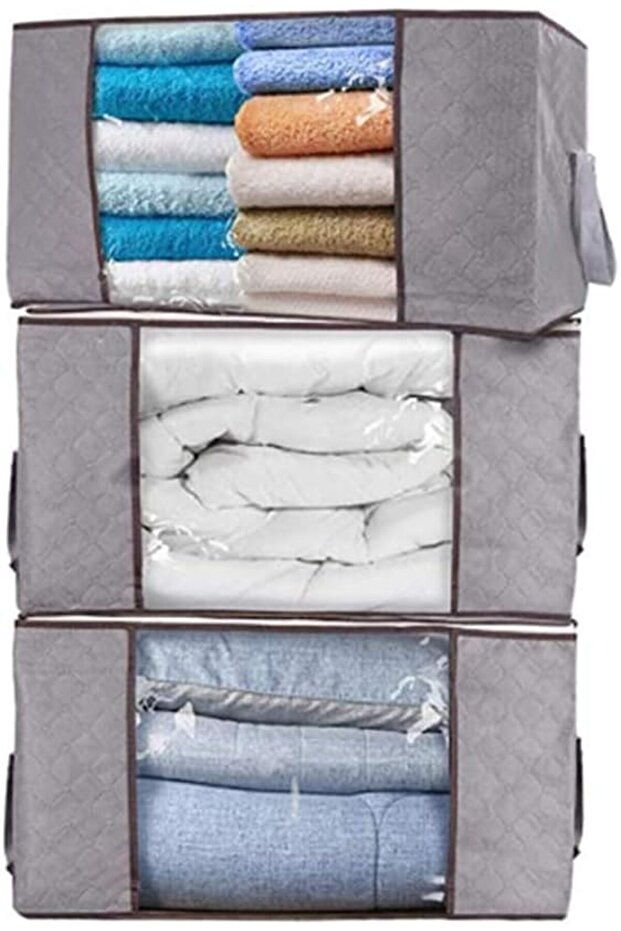 Foldable Clothes Storage Box -Pack Of 3
