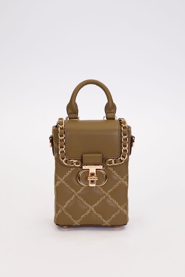 Green Rectangular Shape Handbag - 1