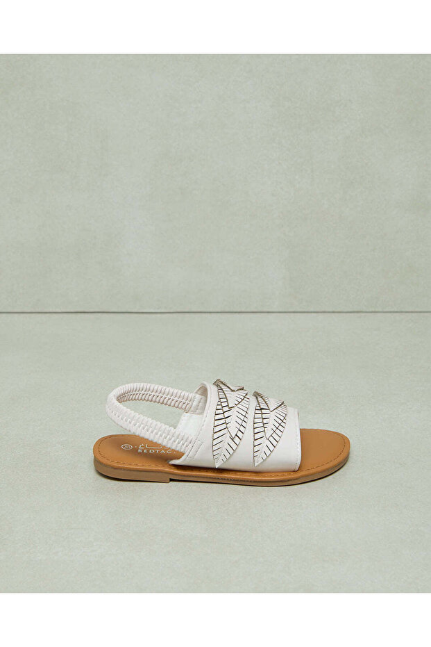صندل أبيض مزخرف للبنات