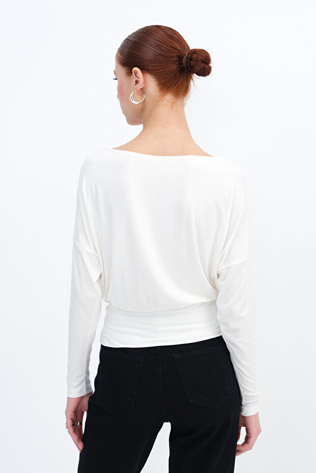 Kayık Yaka Basic Bluz B12409 - 6