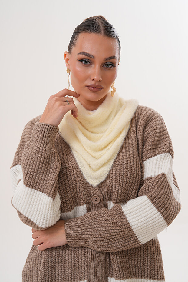 Eșarfă triunghiulară de pluș - 6