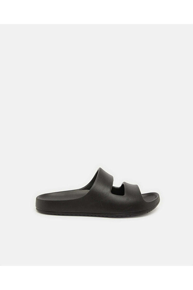 Men Black Molded Slide