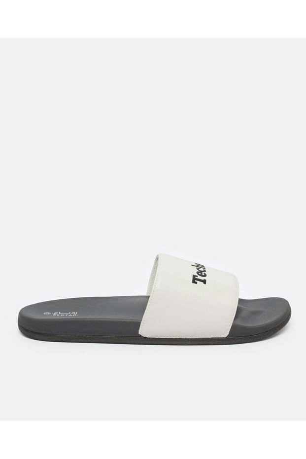 Men White Plain Comfort Slide