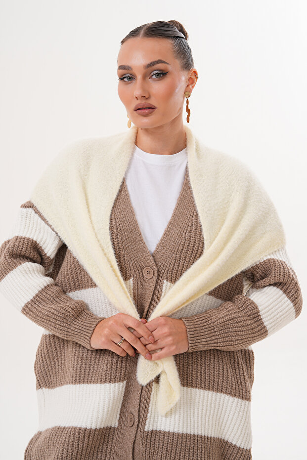 Eșarfă triunghiulară de pluș - 8