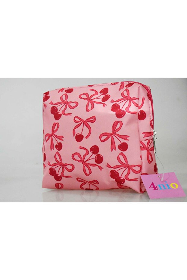 حقيبة ماكياج منقوشة بالكرز - حقيبة تنظيم - 2