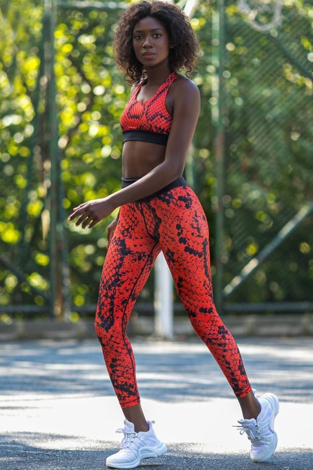 Slim Fit Zebra Pattern Extra High Waist Diving Fabric Sports Leggings
