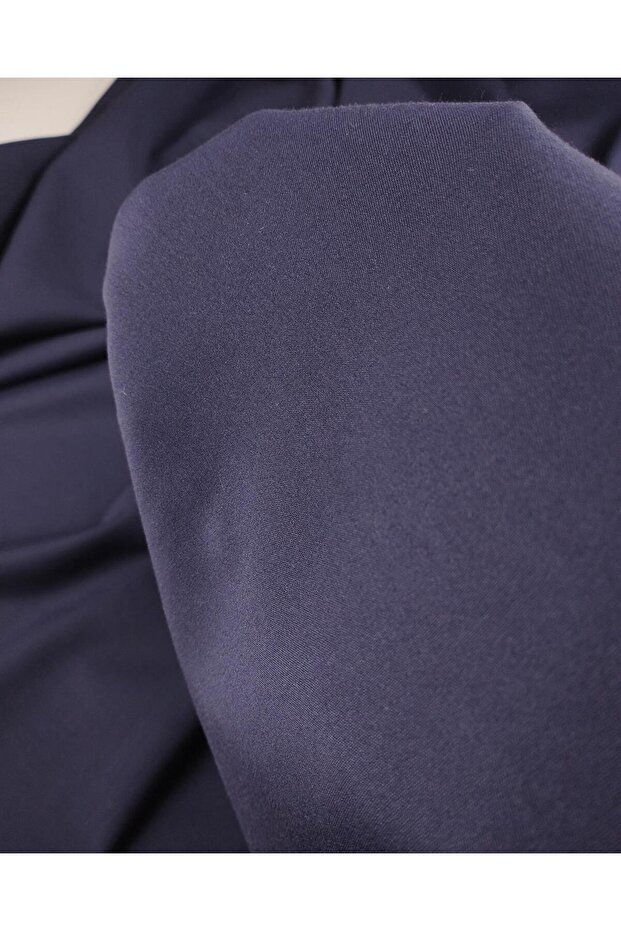 Cotton Synthetic Mixed Woven Fabric in Navy Blue Color (Width 140 cm X Length 220 cm)