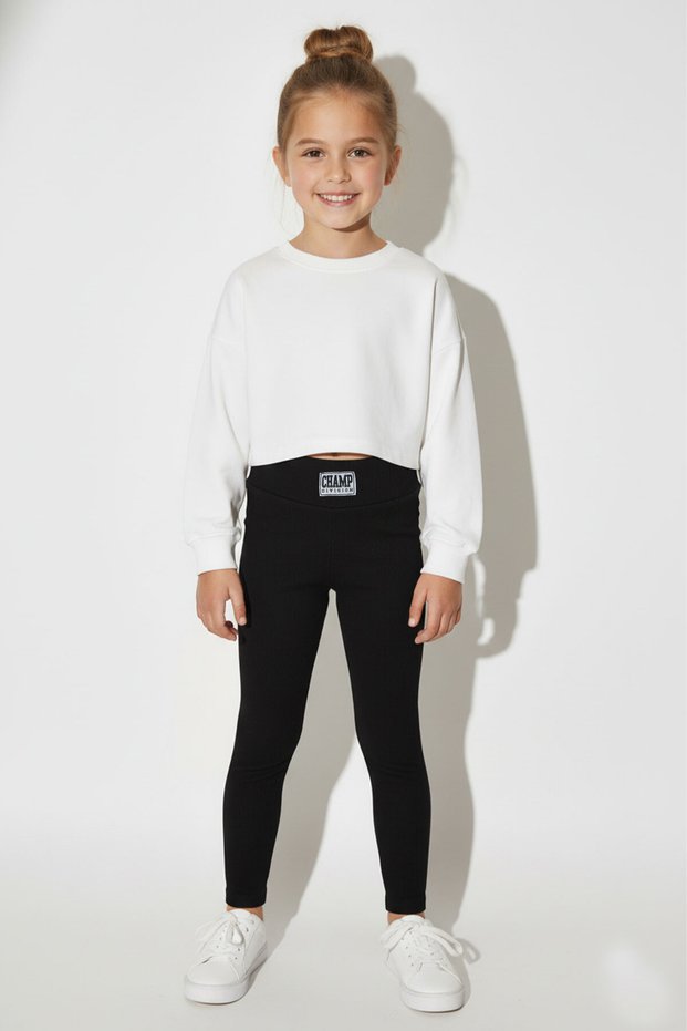 Girl's 9-12 Years Old Champ Arma Detailed Leggings - 1010