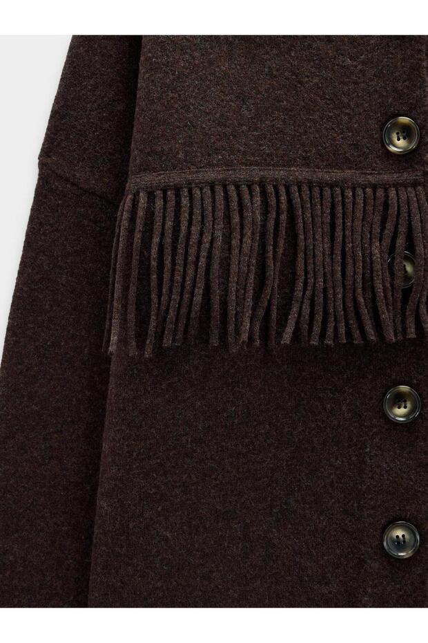 Saçaklı Örme Hırka - 7