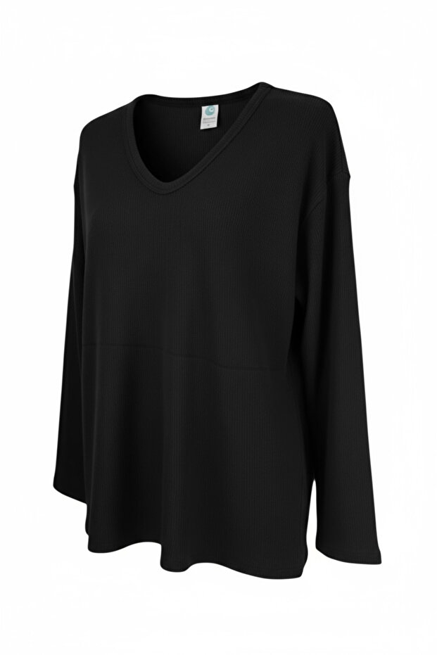 Women's 85% Cotton Corded Fabric Winter Blouse