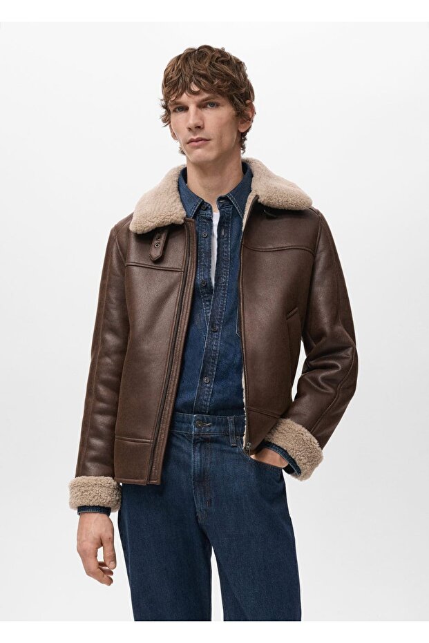 Çift taraflı kürklü mont - 1