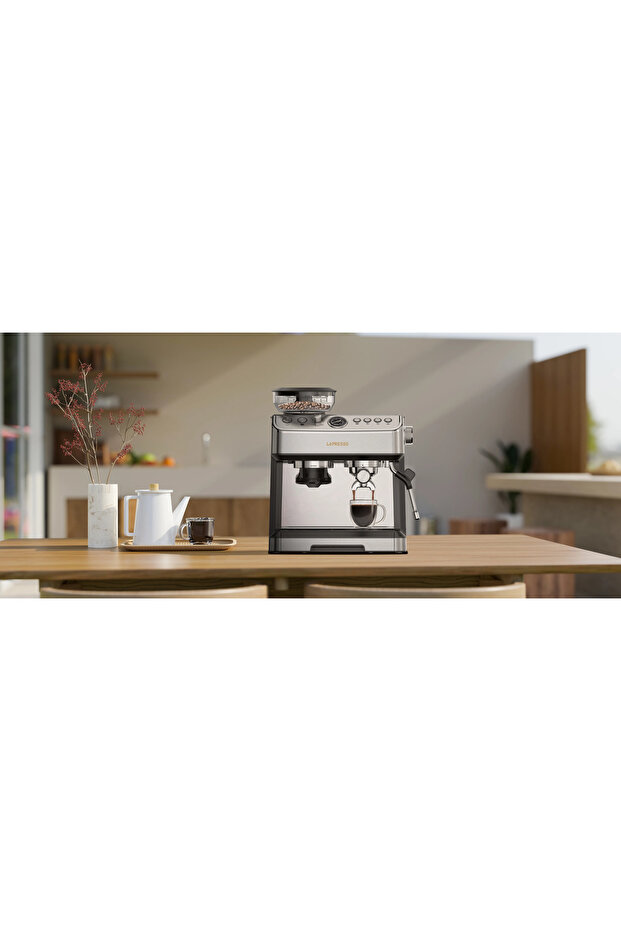 2380W Espresso Maker 20-Bar Chinese Pump 2.8L Dual Boiler 58Mm Grinder - Silve