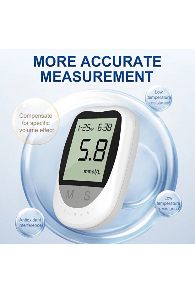 IVD KH100 Glucometer Set, with 50 Tests and 50 Needles, Instant mg/dL, Code Free - 3