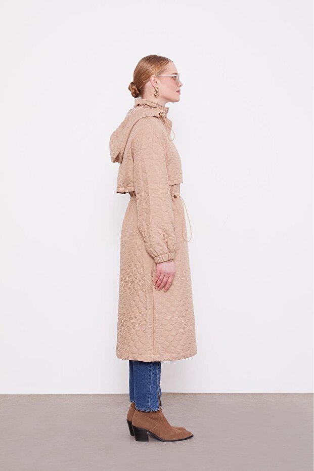 Camel Elips Desen Kapitone Kap - 2