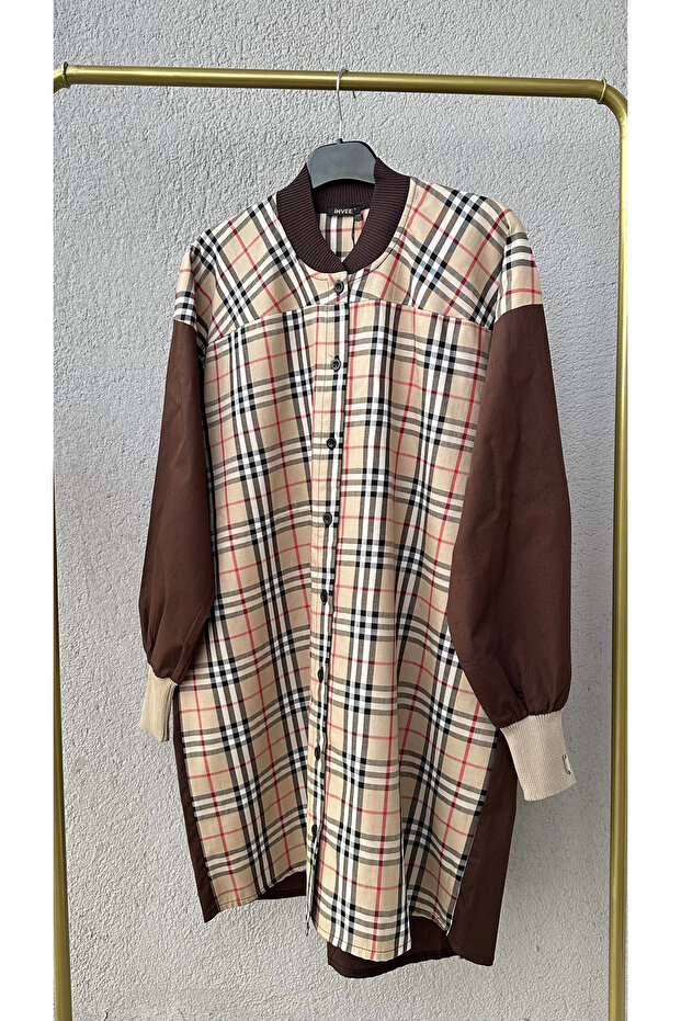 Desenli Oversize Gömlek - 5