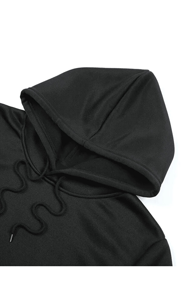 طقم بدلة رياضية بغطاء رأس للرجال بنقشة أوراق الشجر - 3