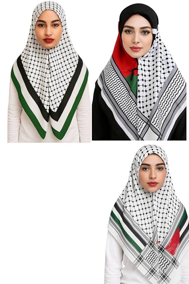 3 Pieces of 100/100 Santa Palestine Flag