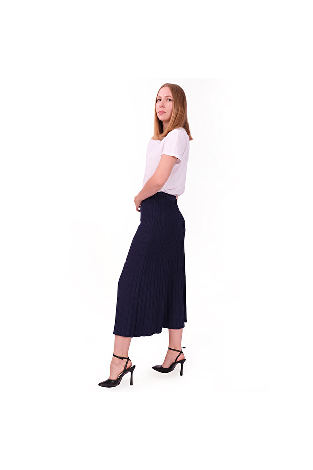 Kadın pliseli triko etek - 3