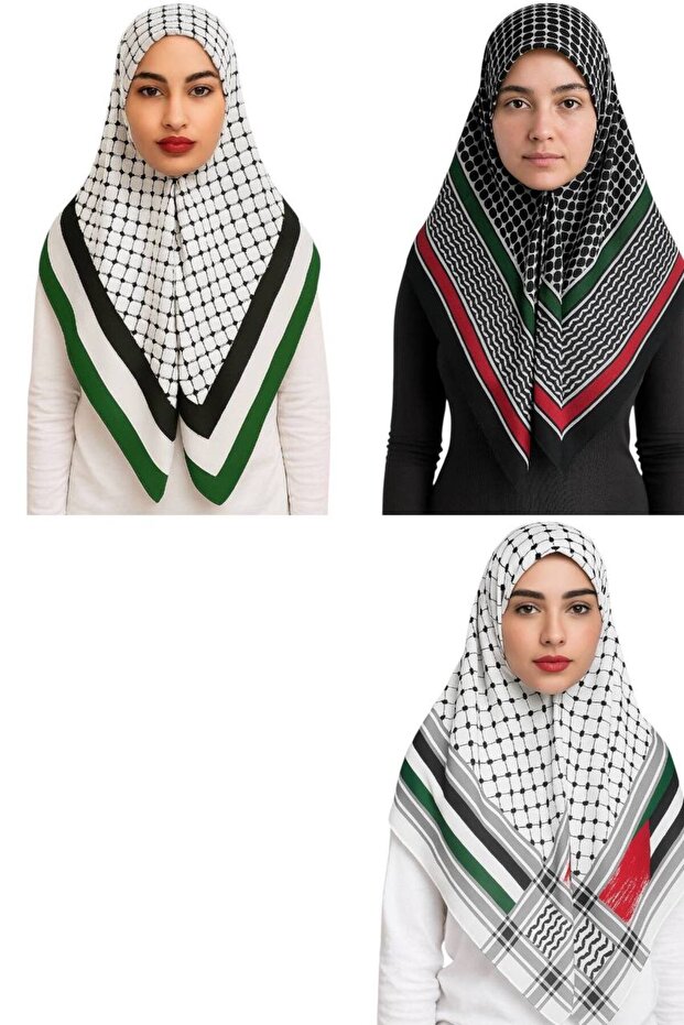 3 Pieces of 100/100 Santa Palestine Flag