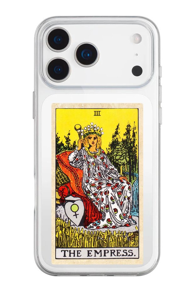 حافظة هاتف من السيليكون الشفاف بنمط The Empress Tarot متوافقة مع iPhone 17 Pro Max/18 Pro Max