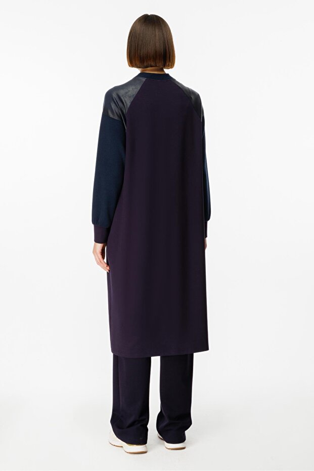 Mix Garni Detaylı Örme Kap Ferace-Laci - 8