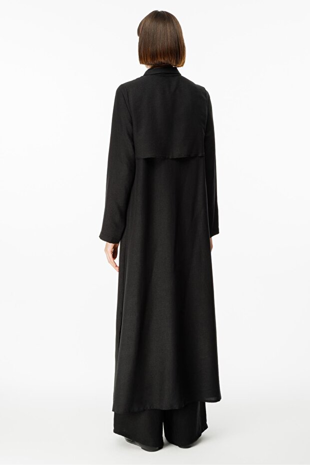 İpekçe Doku Kap / Elbise-Siyah - 5