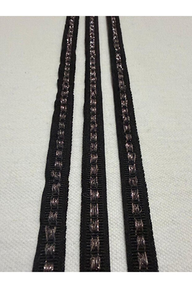 Black Interlaced Patterned Ribbon - 1