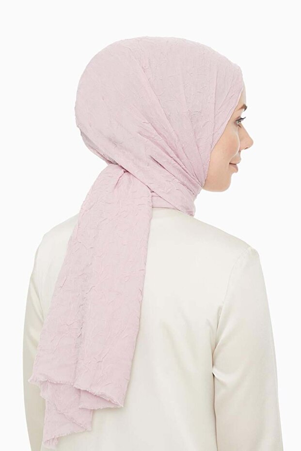 Açık Pembe Bambu Kraş Şal - 4