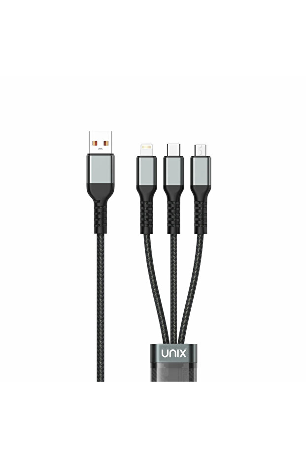 Unix UX-T33 3-in-1 Fast Charge Cable