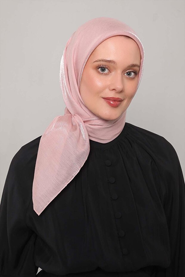Pembe Pırıltı Eşarp - 1