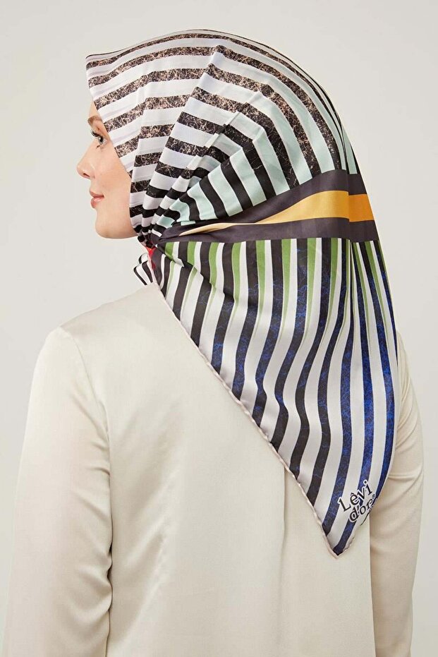 Yeşil Linear Cool Eşarp - 3