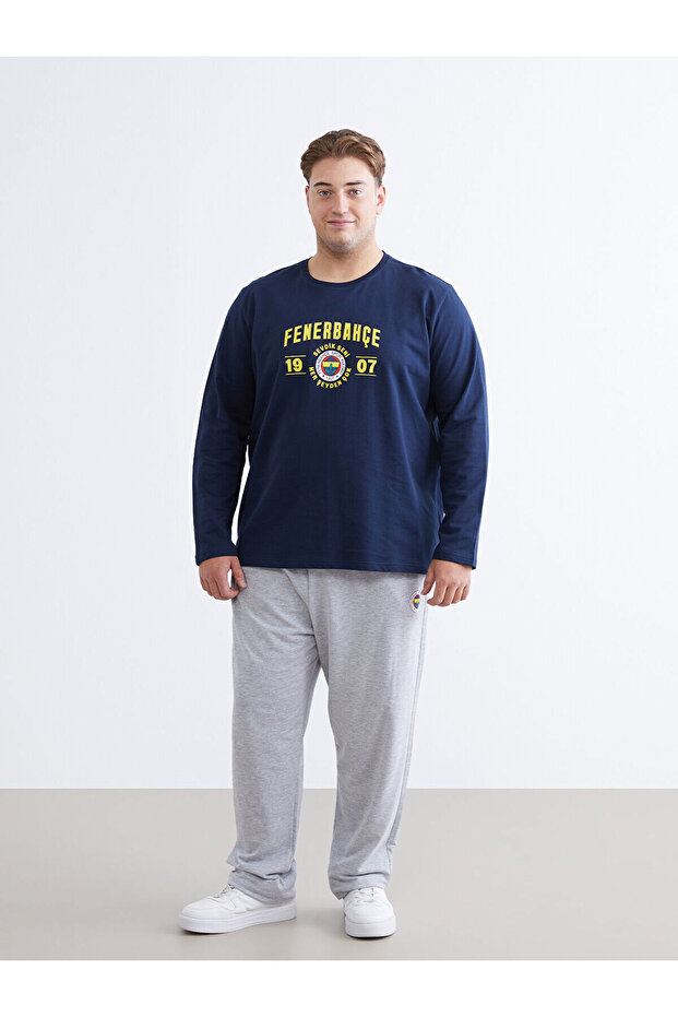 İzr New Season Standard Pattern Printed Men's Pajama Set