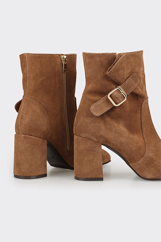 Taba Deri Kadın Klasik Bot - 4