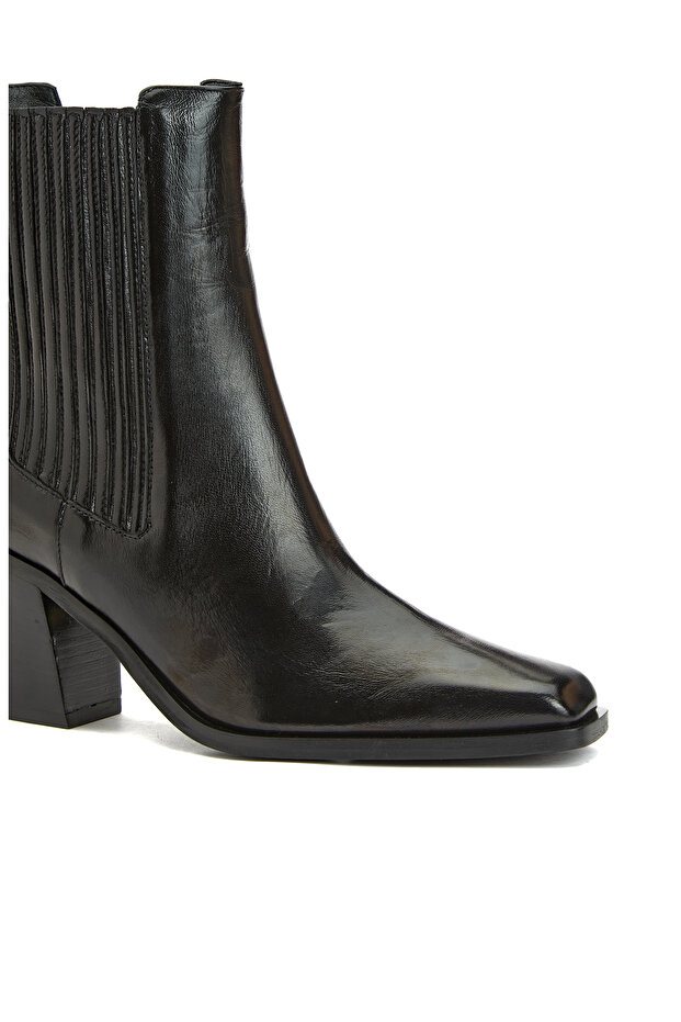 Siyah Kadın Deri Bot - 6