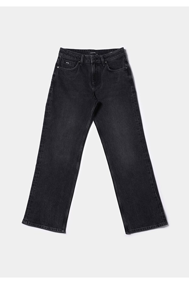 Straight Fit Women's Black Jean Trousers