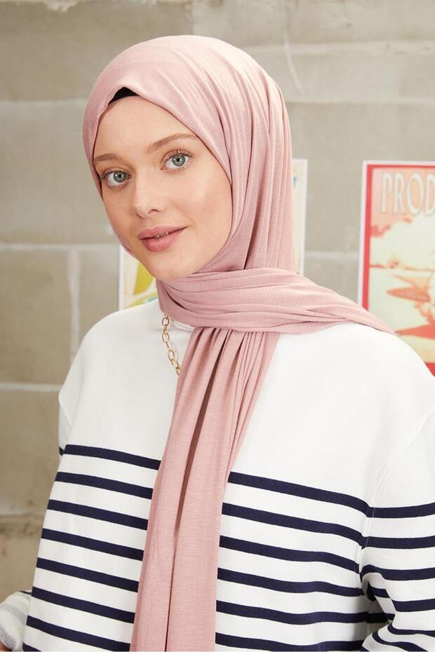 Salmon Five Combed Cotton Shawl