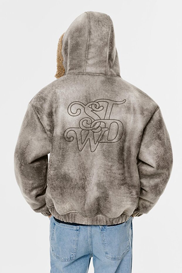 Suni yünlü suni deri ceket - 5