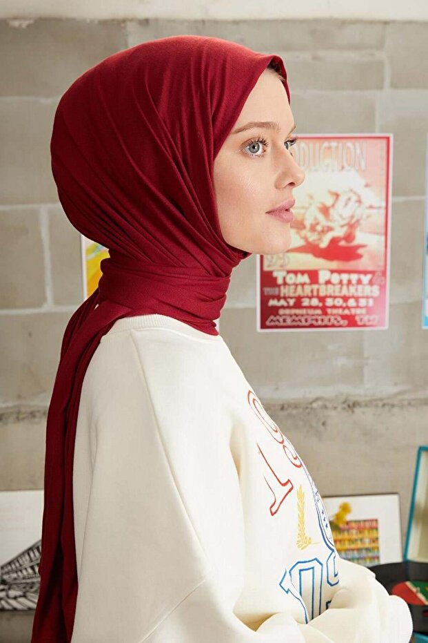 Bordo Five Penye Şal - 2