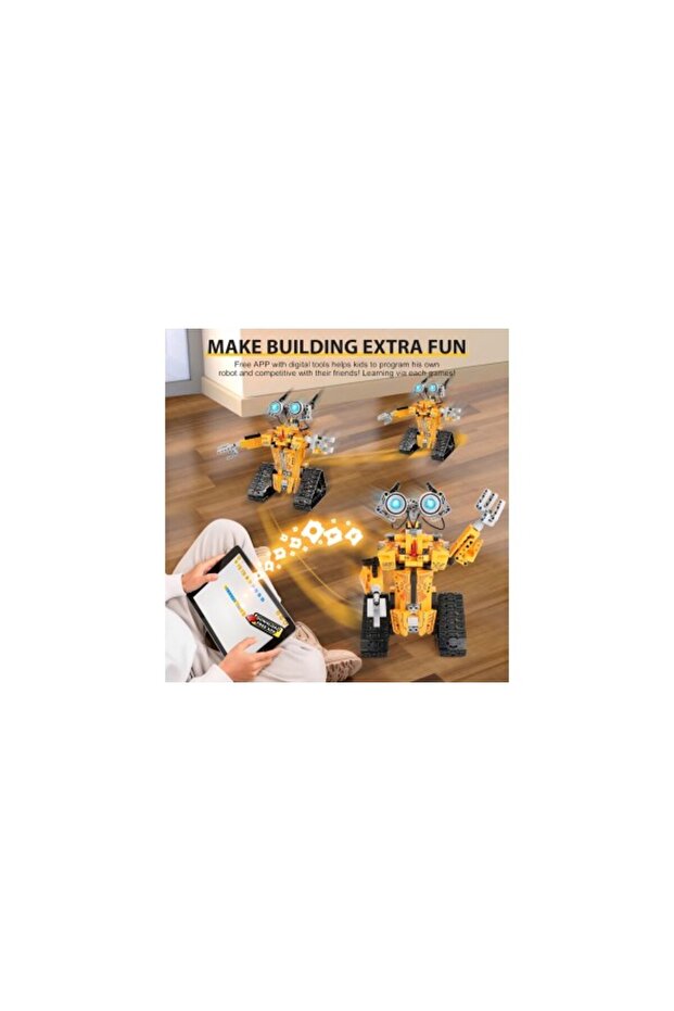 RB02 STEM Robot Kit — Programmable RC Robot with Lights & Sound, 360° Rotation, App Cont - 5