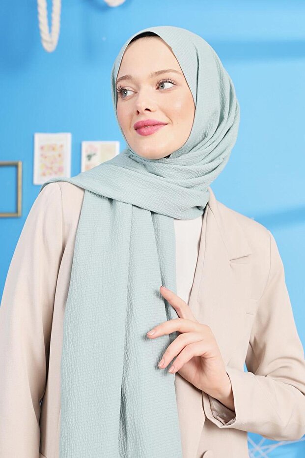 Mint Yeşili Harmoni Şal - 2