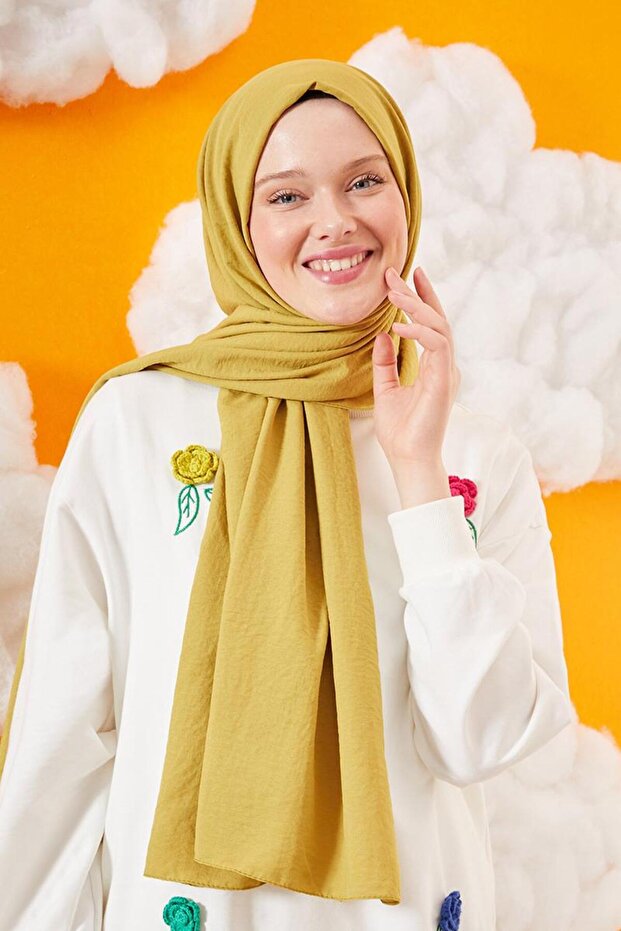 Lime Pamuk Cazz Şal - 1