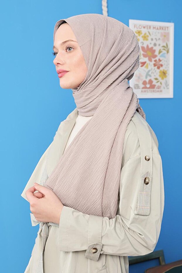 Açık Vizon Harmoni Şal - 3